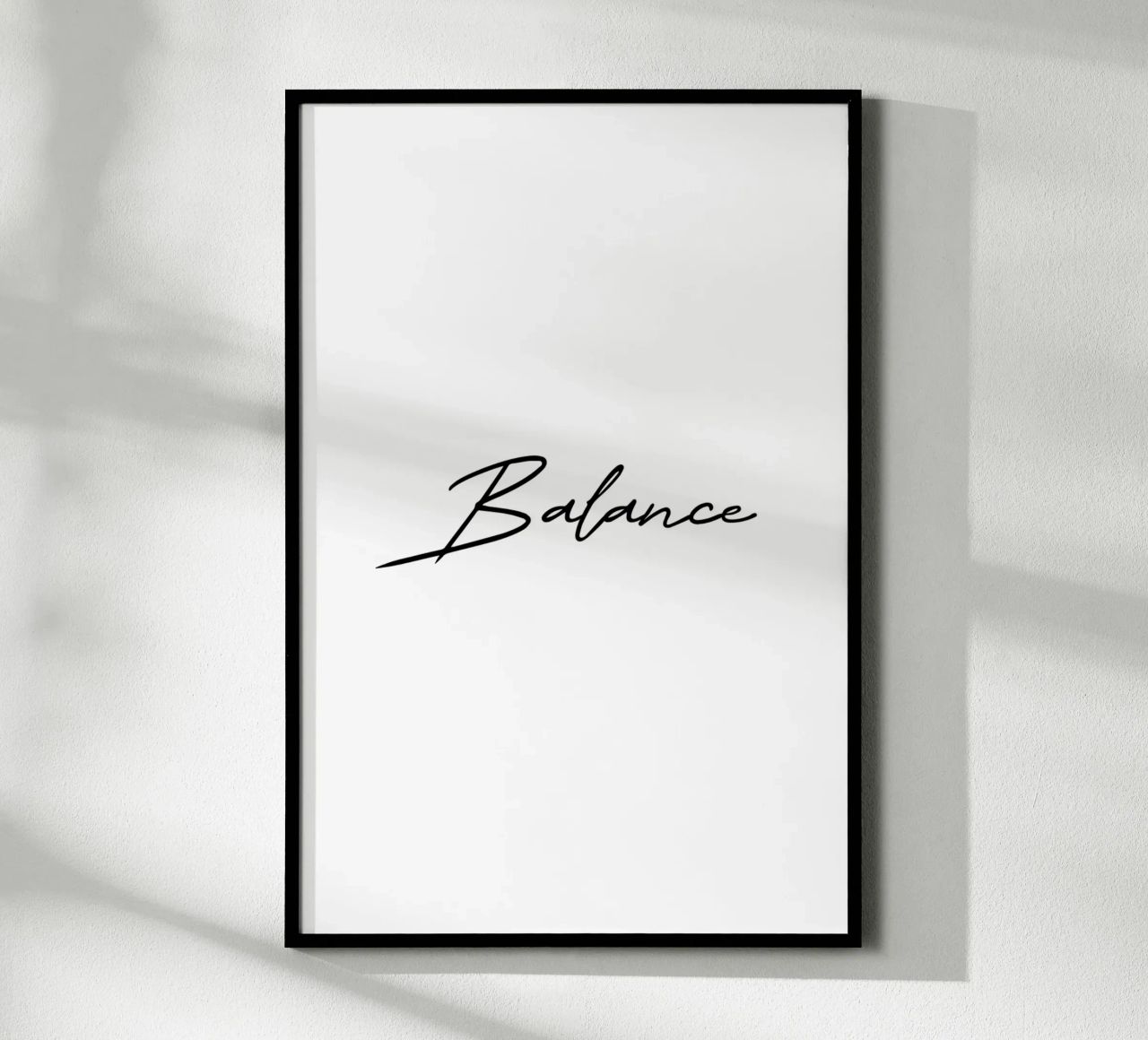 Balance Handschrift minimalistisch Poster von Typo Designs