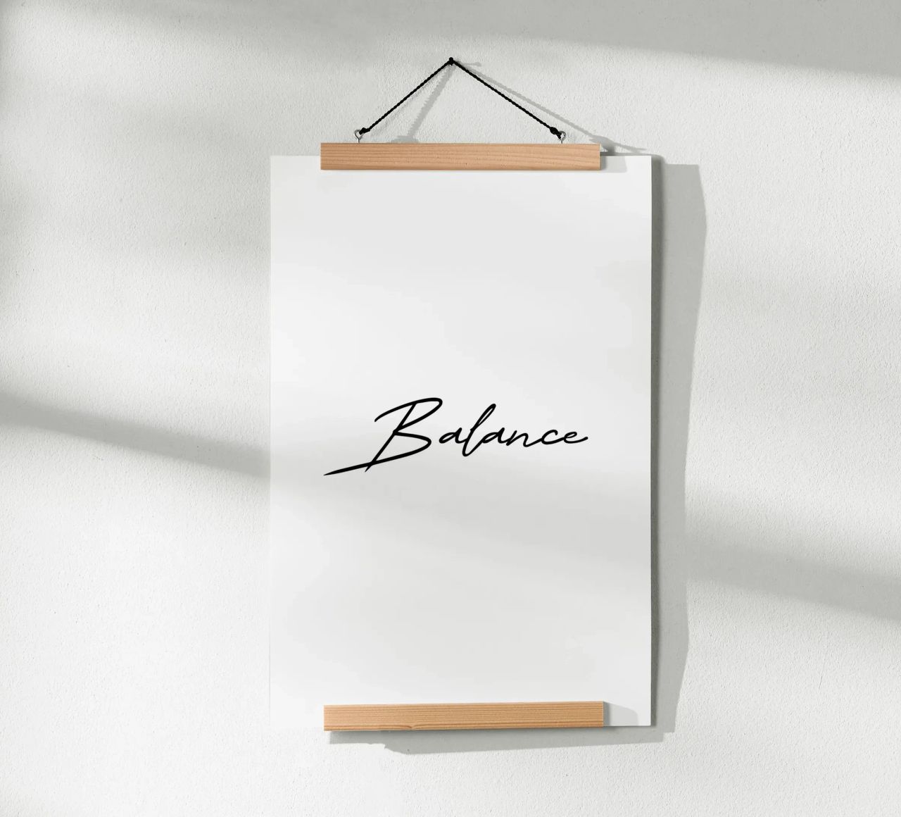Balance Handschrift minimalistisch Poster von Typo Designs