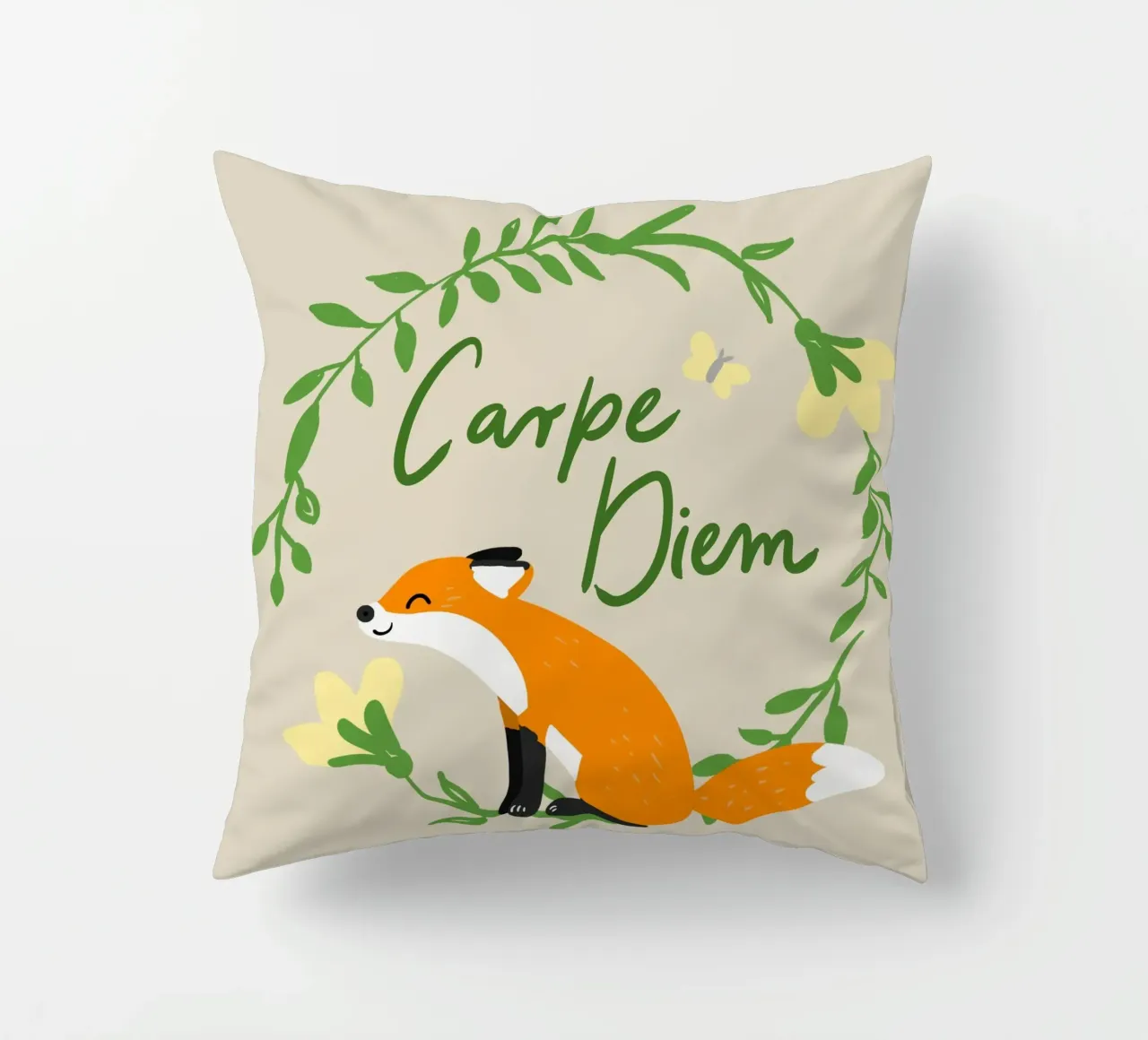 Volpe Carpe Diem cuscino da Julia Reyelt