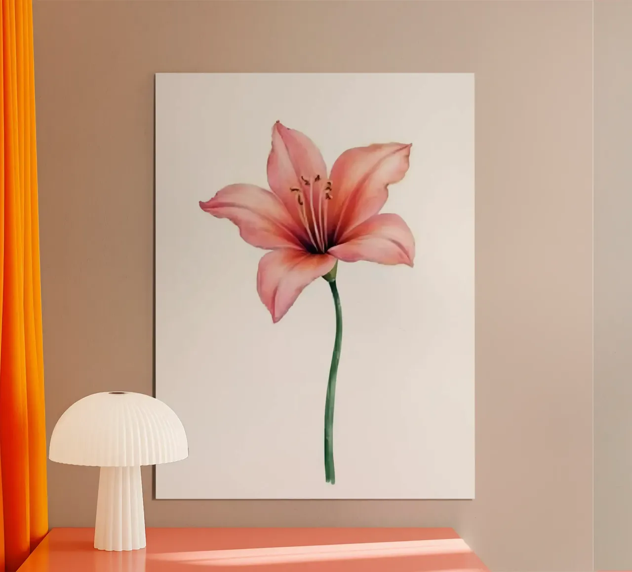 Colored pencil with watercolor floral poster con telaio in alluminio da heaventrain