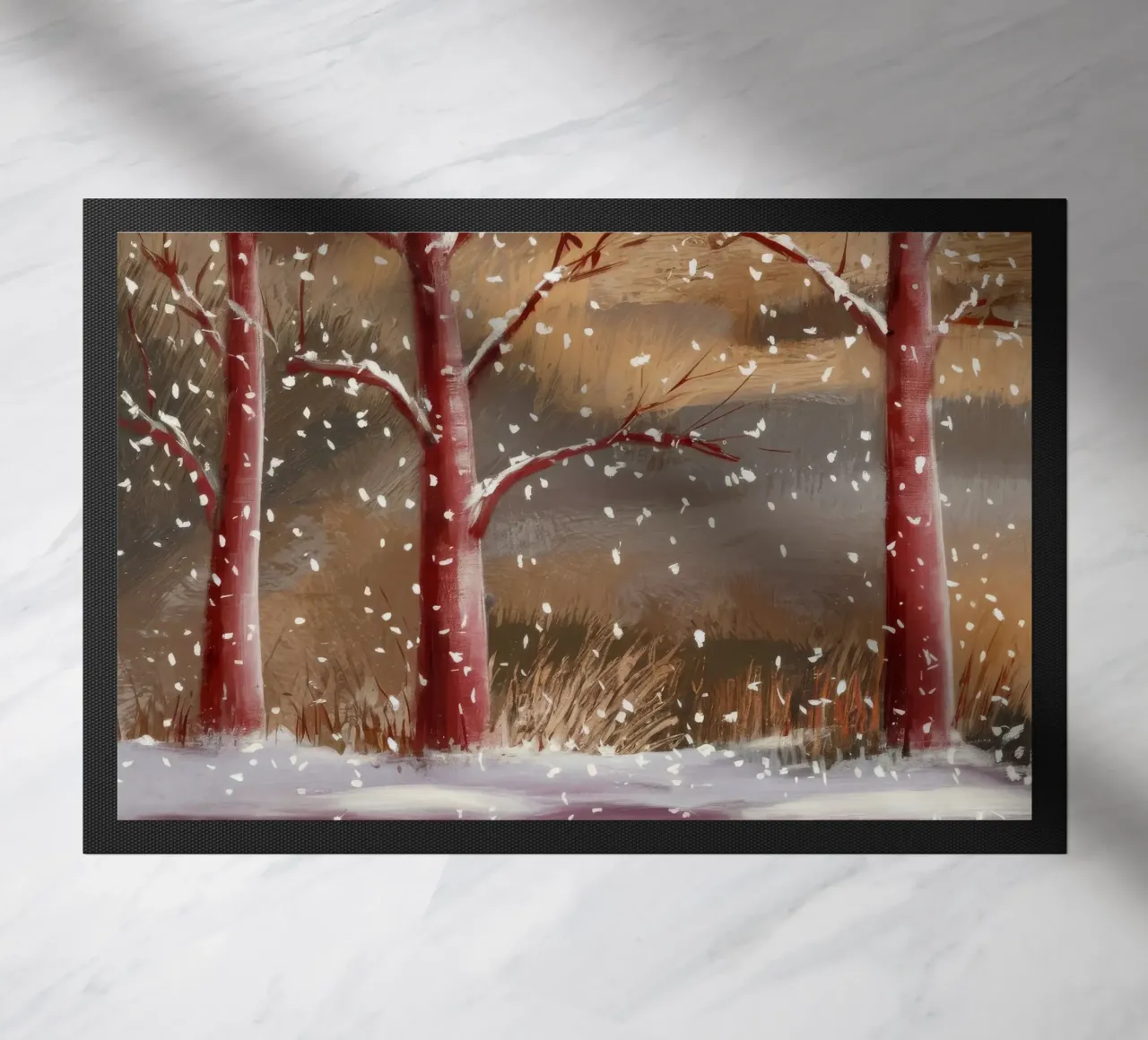 Linee scarlatte della nevicata zerbino da Solestice Strokes