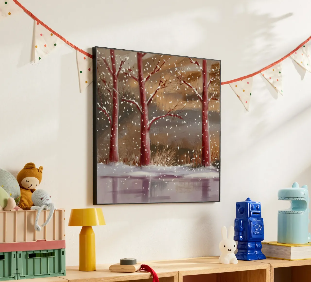 Scarlet Snowfall Lines forex plate by Solestice Strokes