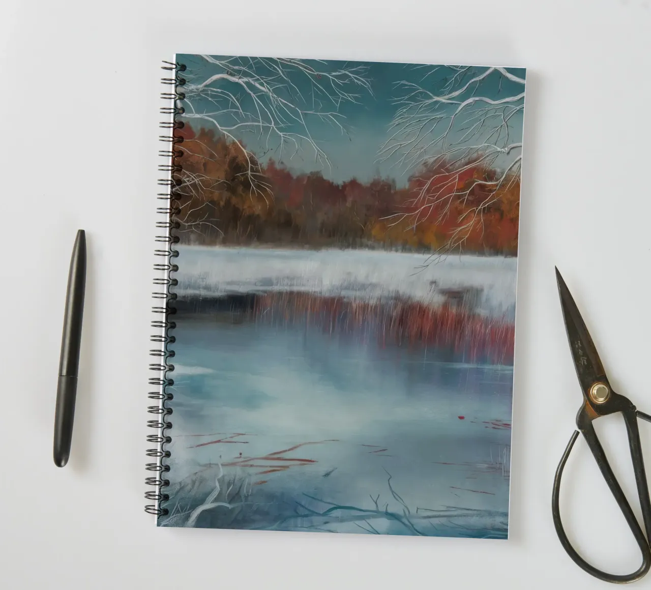 Frozen Bend Silence spiral notebook by Solestice Strokes