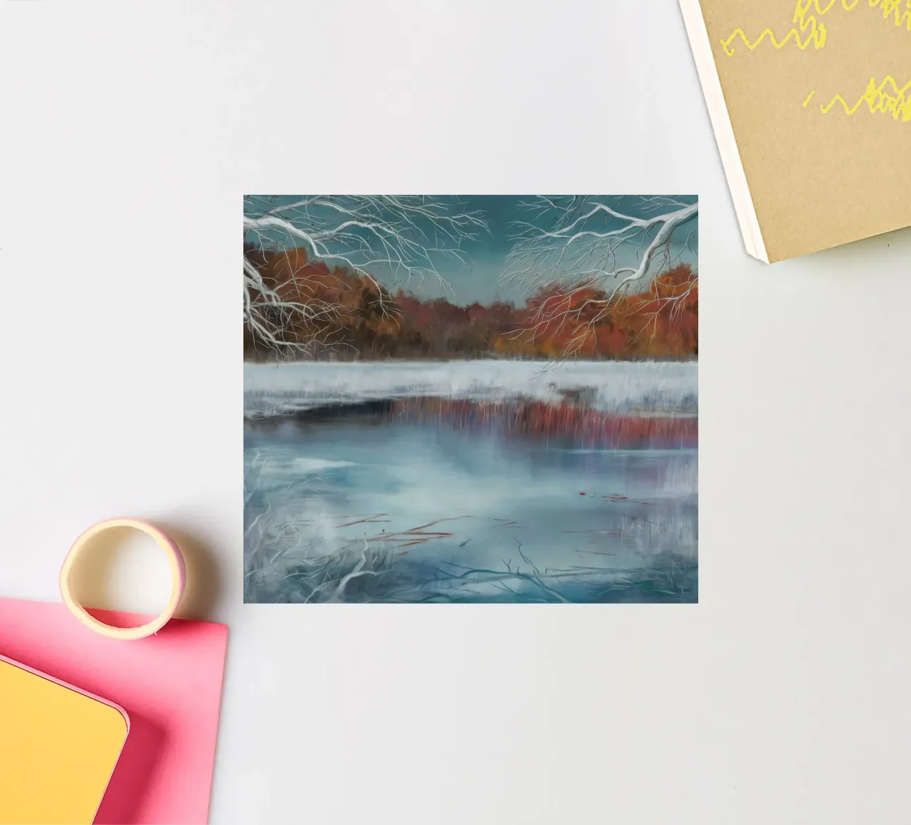 Frozen Bend Silence sticker by Solestice Strokes
