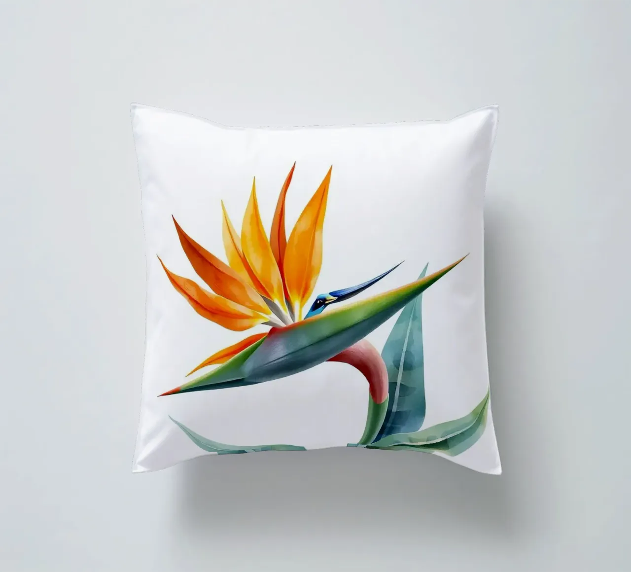 Bird of paradise tropical flower cuscino da heaventrain