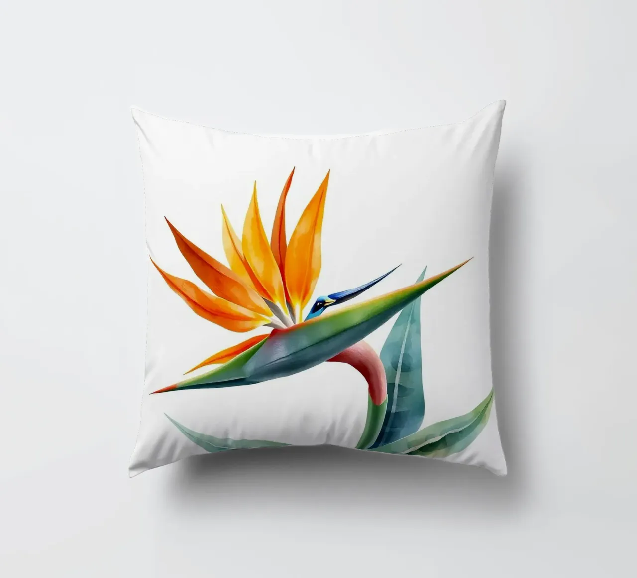 Bird of paradise tropical flower cuscino da heaventrain