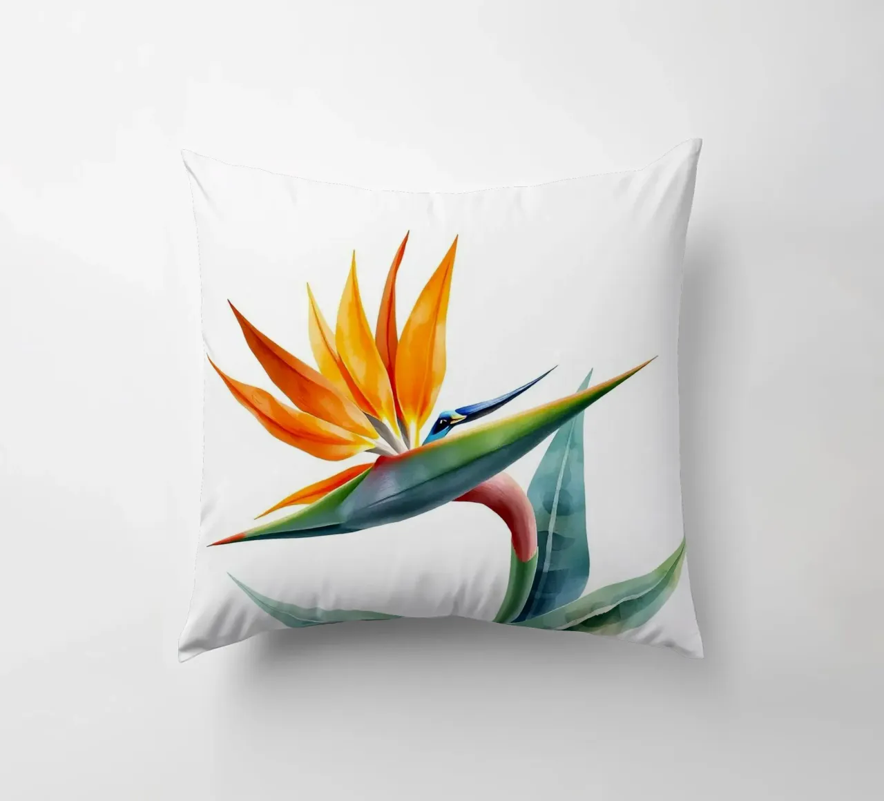 Bird of paradise tropical flower cuscino da heaventrain
