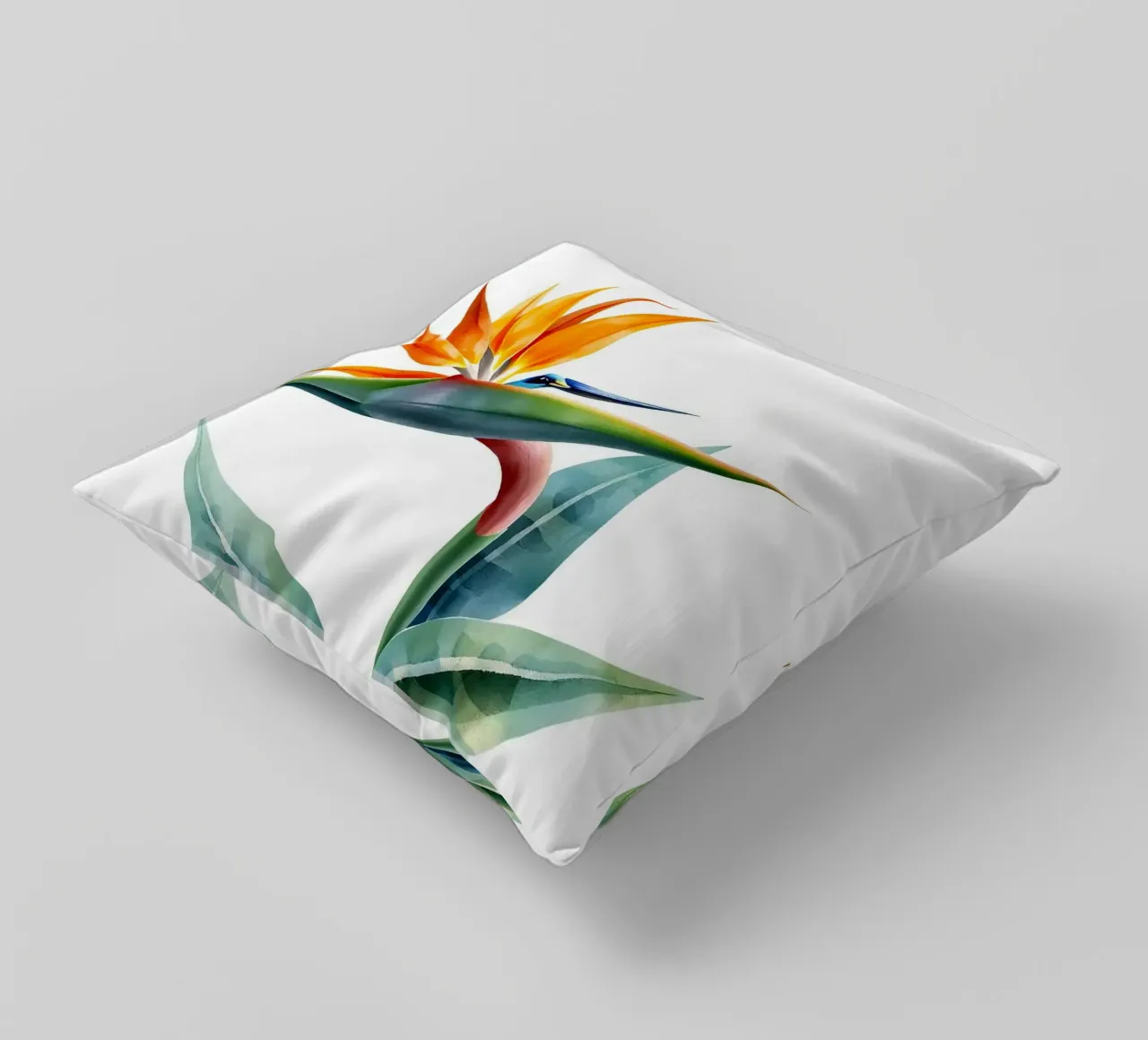 Bird of paradise tropical flower cuscino da heaventrain