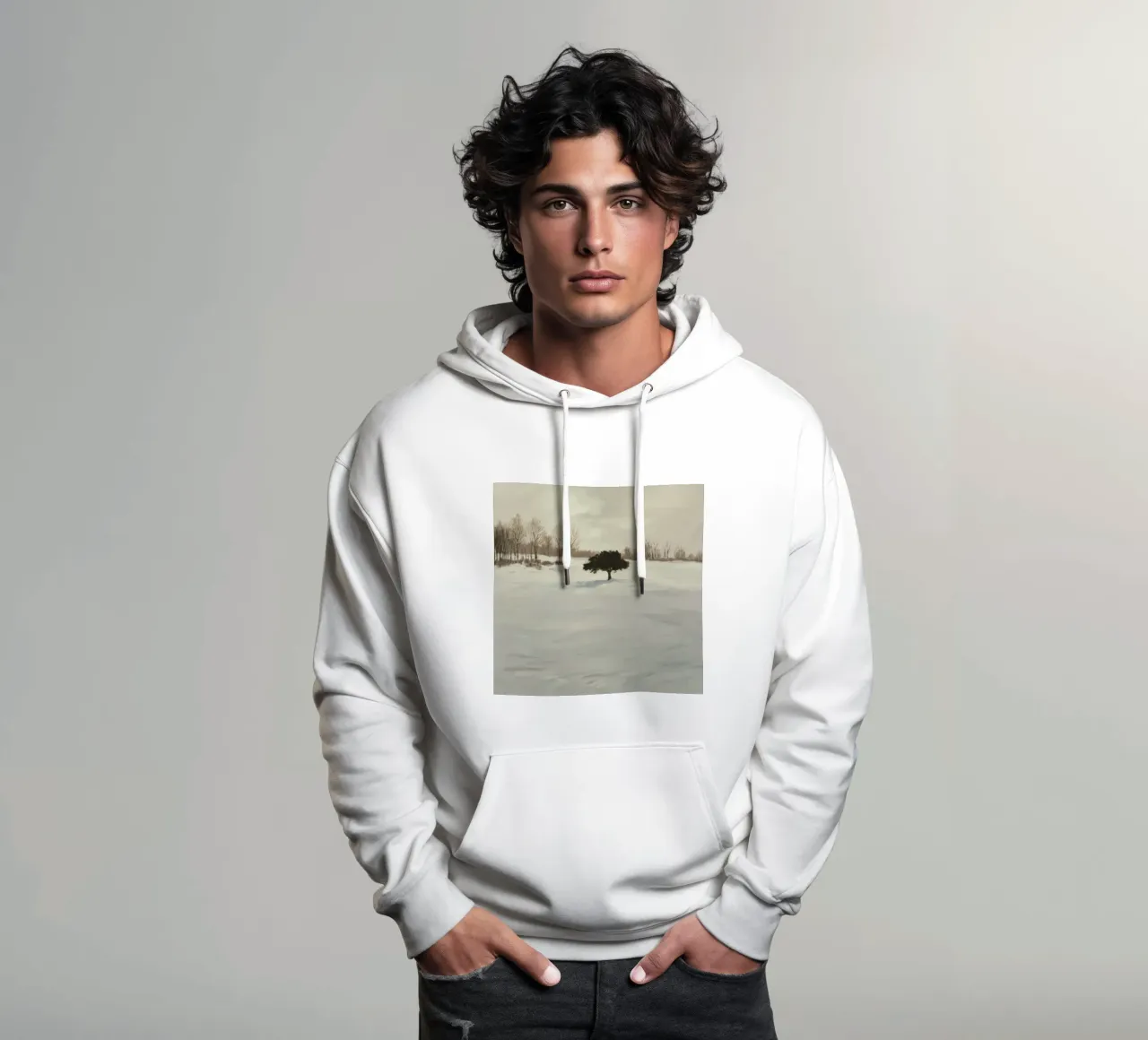 Ombra sulla neve felpa con cappuccio da Solestice Strokes