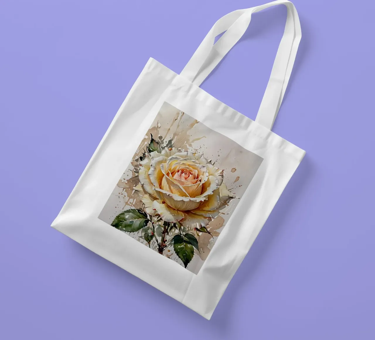 Rose impasto style Jutebeutel von heaventrain