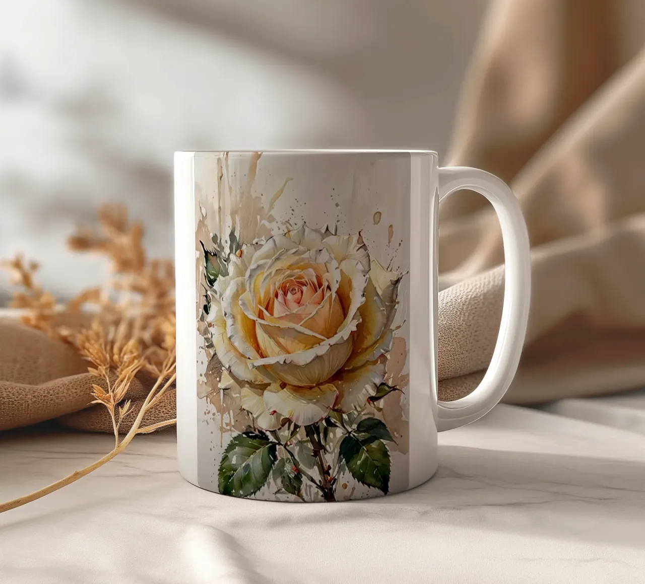 Rose impasto style tazza in ceramica da heaventrain