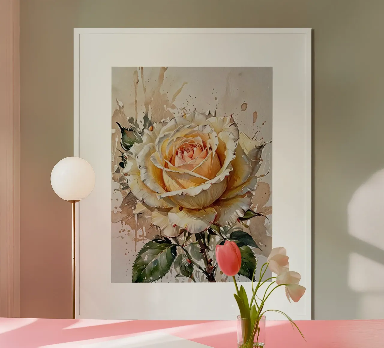Rose impasto style carta hahnemühle da heaventrain