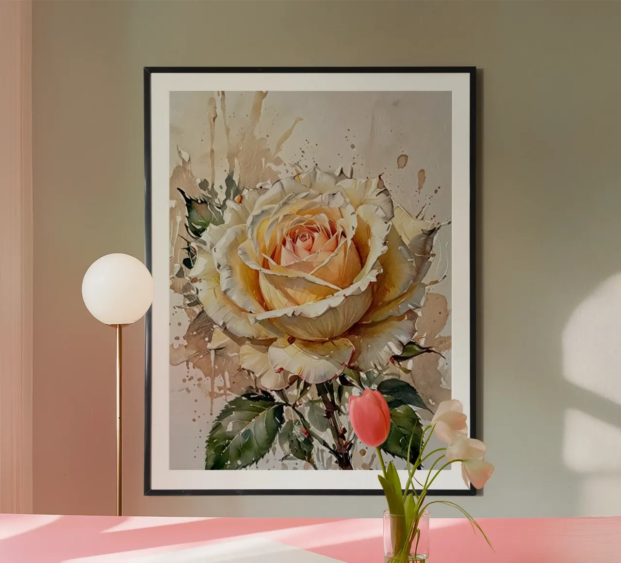 Rose impasto style carta hahnemühle da heaventrain