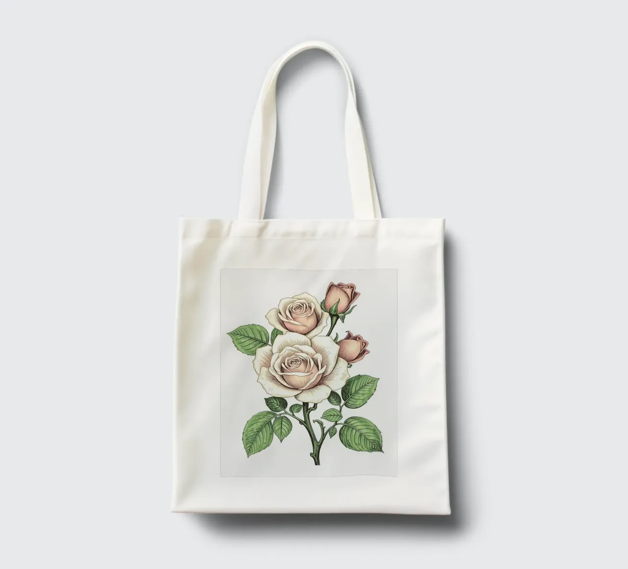 Colored pencil roses borsa in juta da heaventrain
