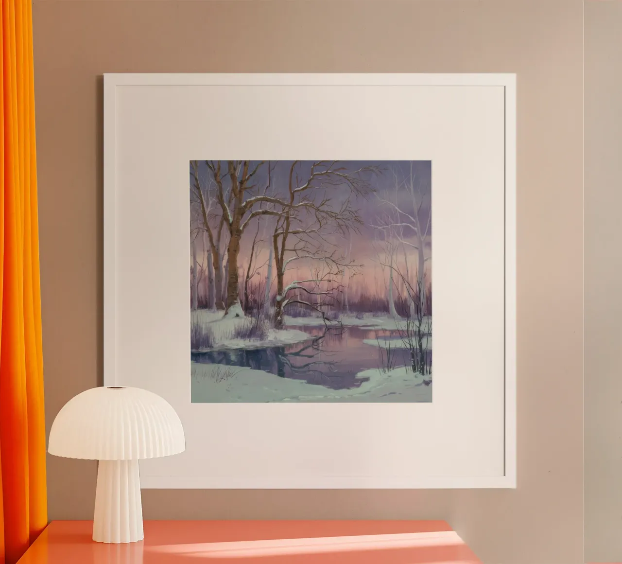 Alambicco Horizon ghiacciato poster con telaio in plastica da Solestice Strokes