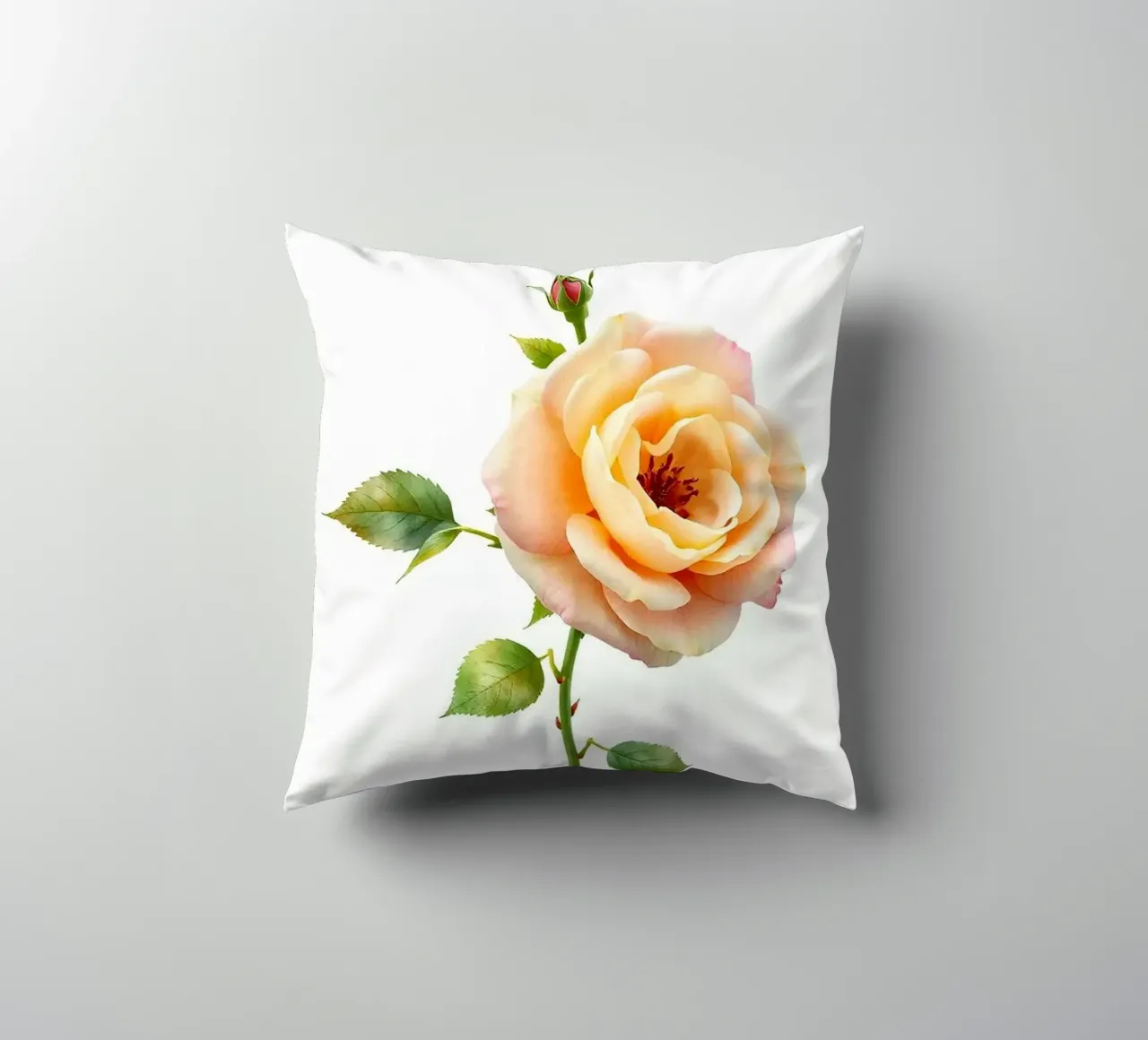 3d rendered rose element orange cuscino da heaventrain