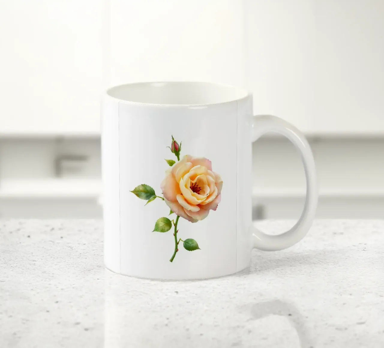 3d rendered rose element orange tazza in ceramica da heaventrain