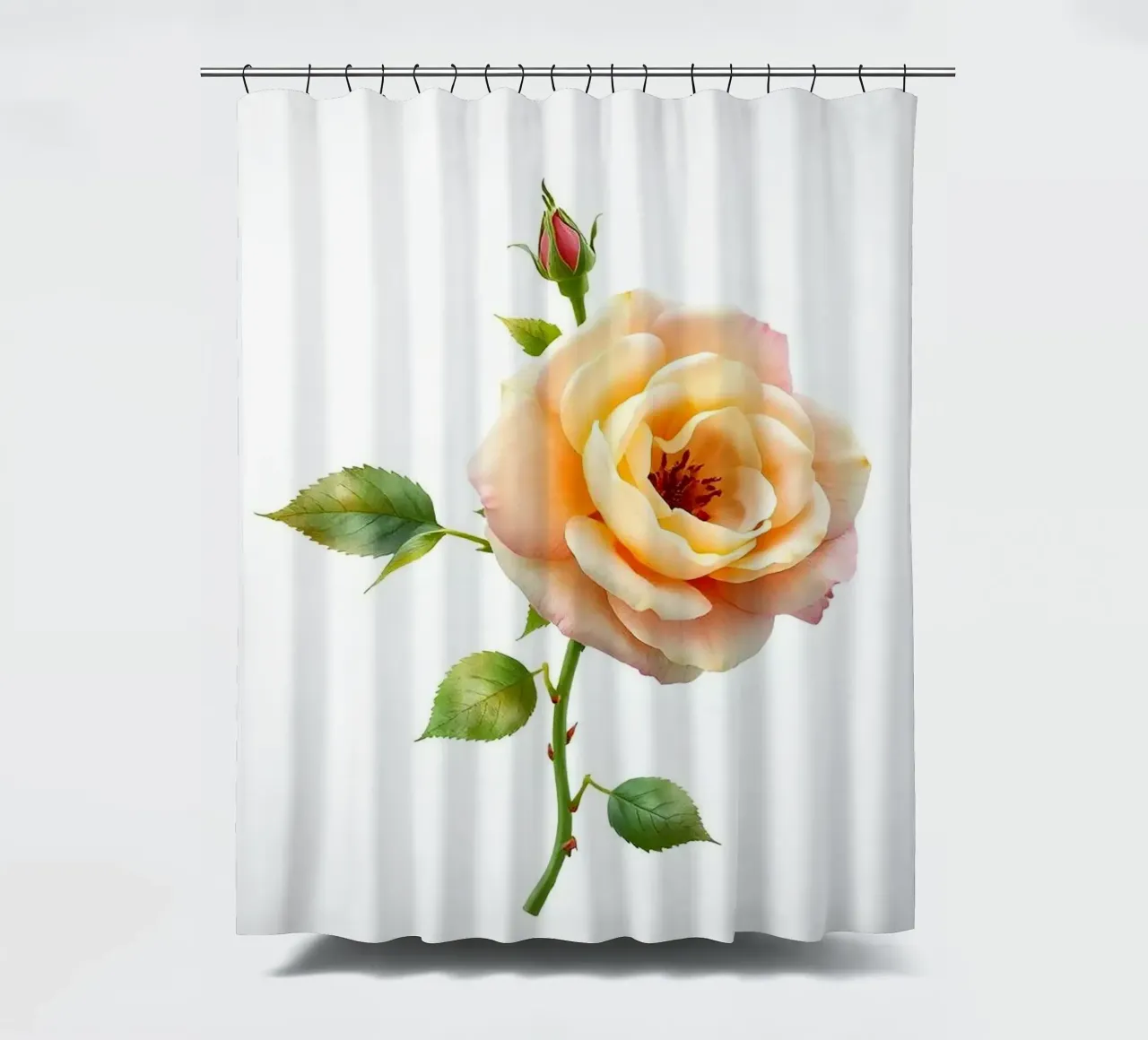 3d rendered rose element orange tenda da doccia da heaventrain