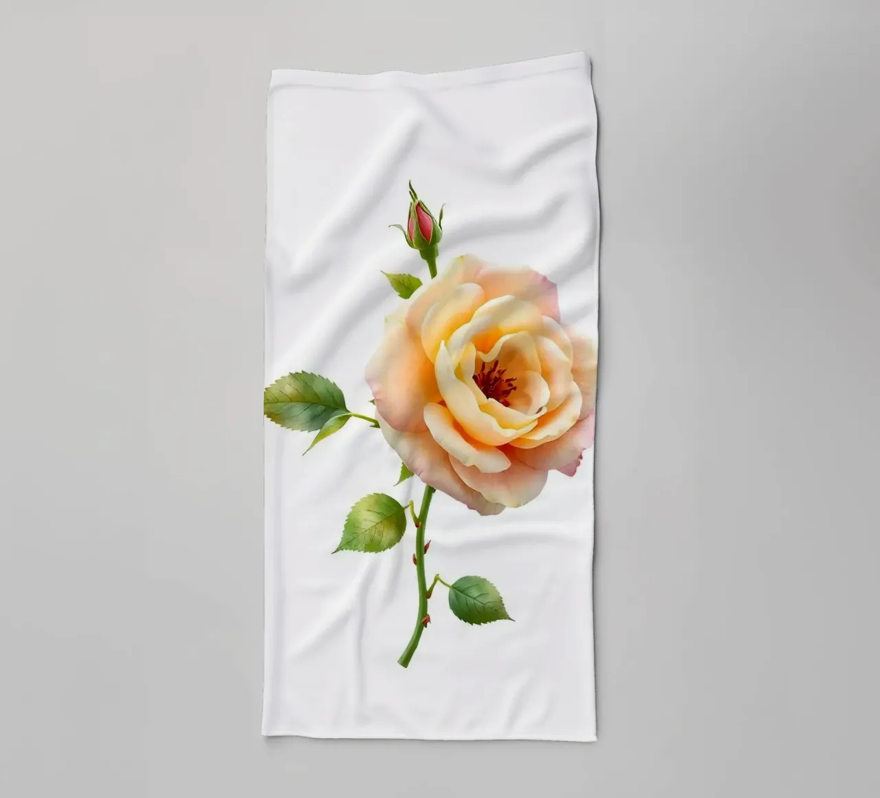 3d rendered rose element orange asciugamano da bagno da heaventrain