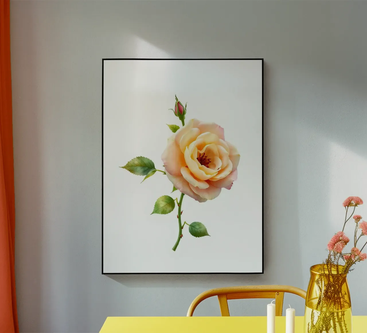 3d rendered rose element orange plexiglass da heaventrain