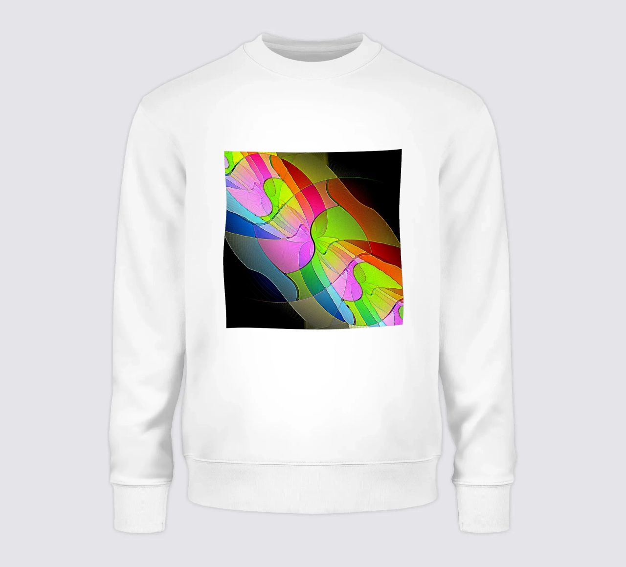 Illusione di forme luminose e colorate in una stanza buia felpa da Gürsel Yesil Digital Art