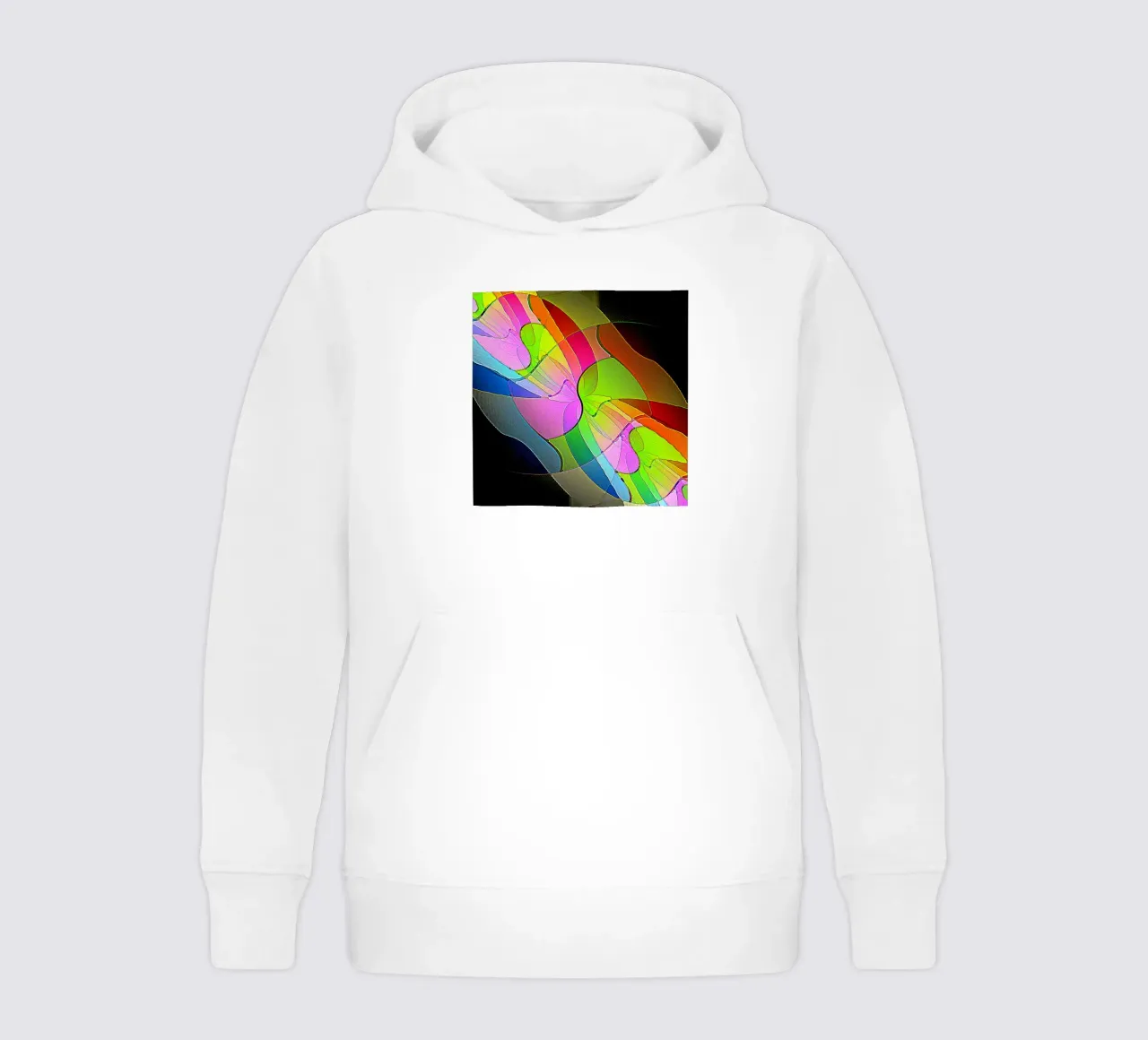 Illusione di forme luminose e colorate in una stanza buia felpa bambino con cappuccio da Gürsel Yesil Digital Art