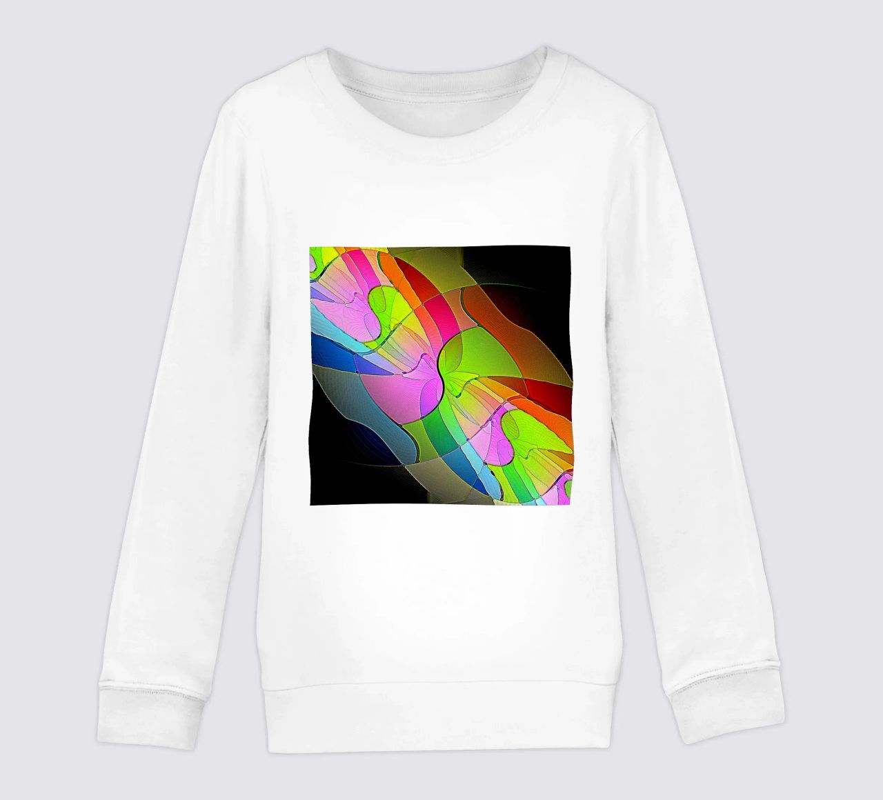Illusione di forme luminose e colorate in una stanza buia felpa bambino da Gürsel Yesil Digital Art