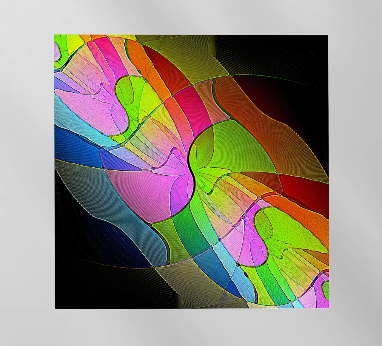 Illusione di forme luminose e colorate in una stanza buia pellicola backlit da Gürsel Yesil Digital Art