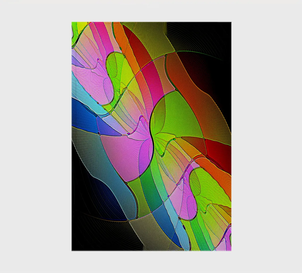 Illusione di forme luminose e colorate in una stanza buia diario da Gürsel Yesil Digital Art
