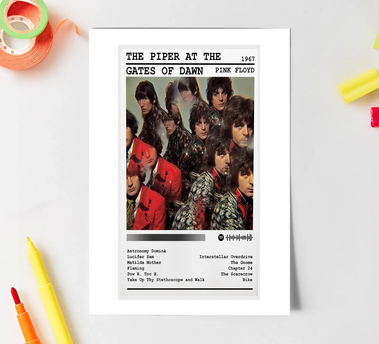 The Piper at the Gates of Dawn foglio adesivo da Attaboy Dsgn