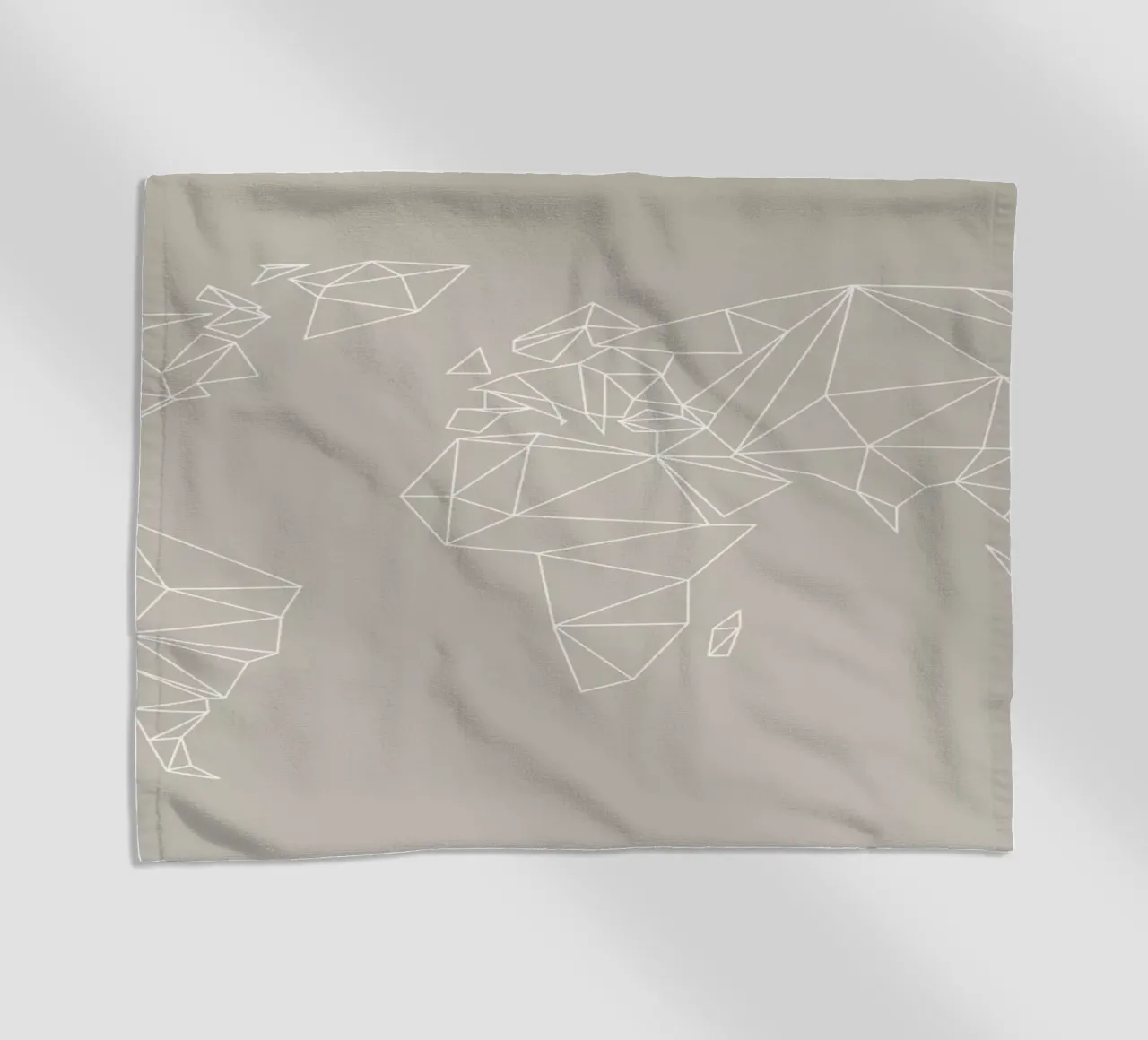 Geometrical World Map Beige Greige Creme telo mare da Studio Nahili