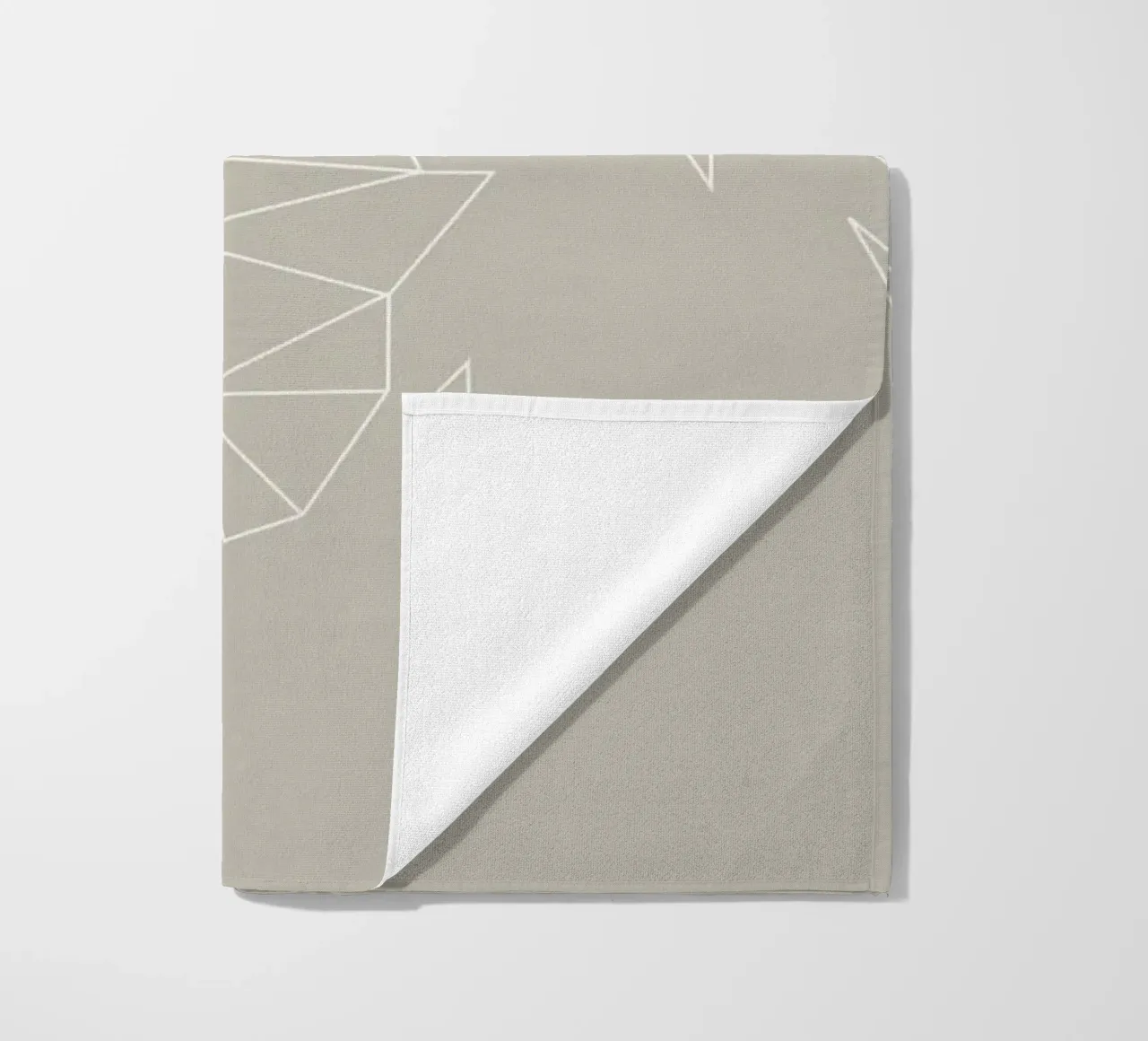 Geometrical World Map Beige Greige Creme telo mare da Studio Nahili