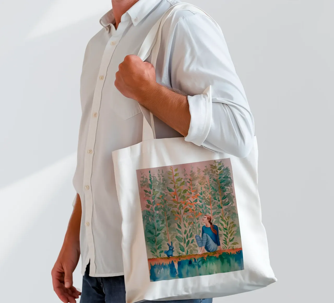Calzini a righe Wonder borsa in juta da Solestice Strokes