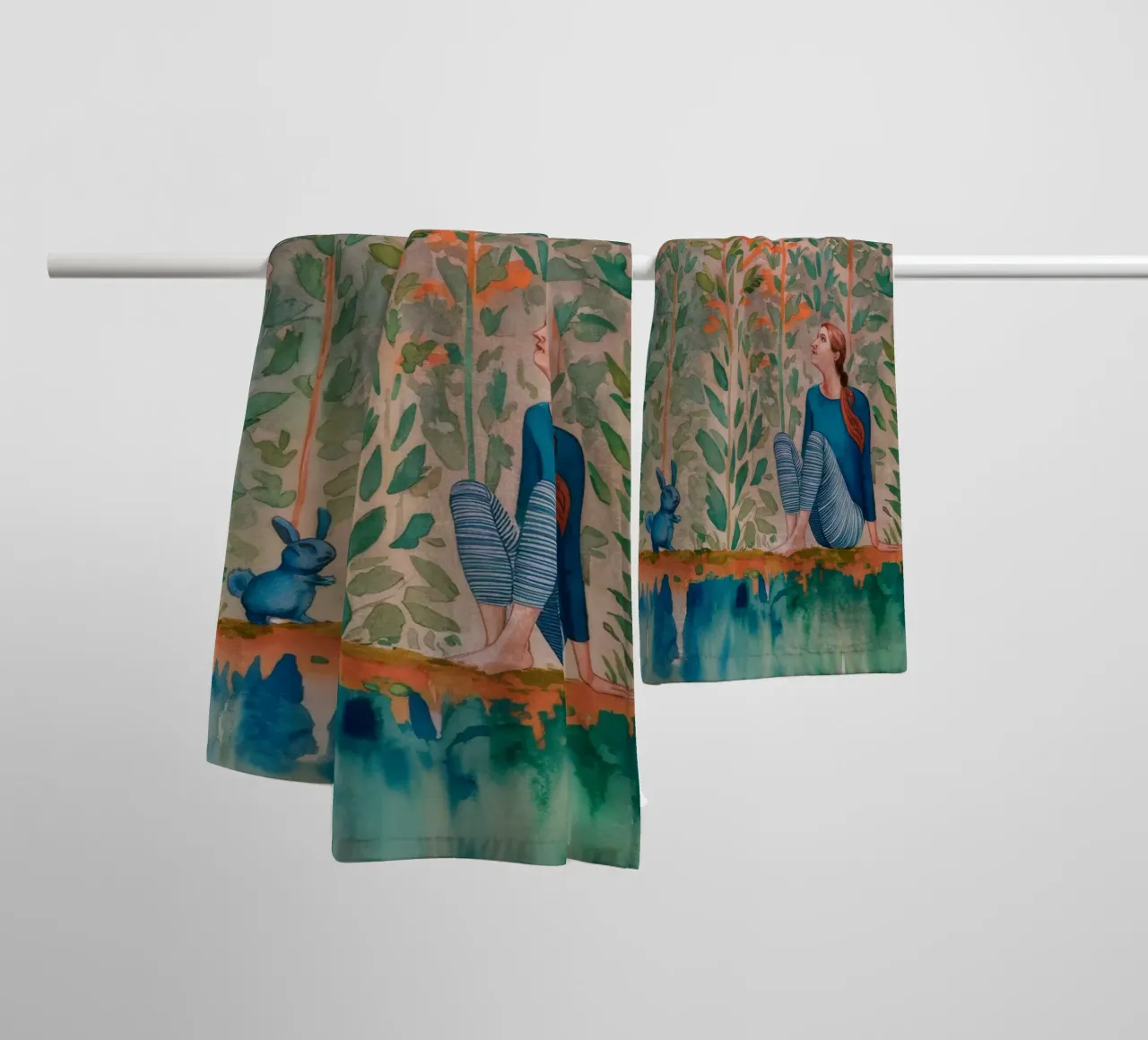 Calzini a righe Wonder asciugamano da bagno da Solestice Strokes