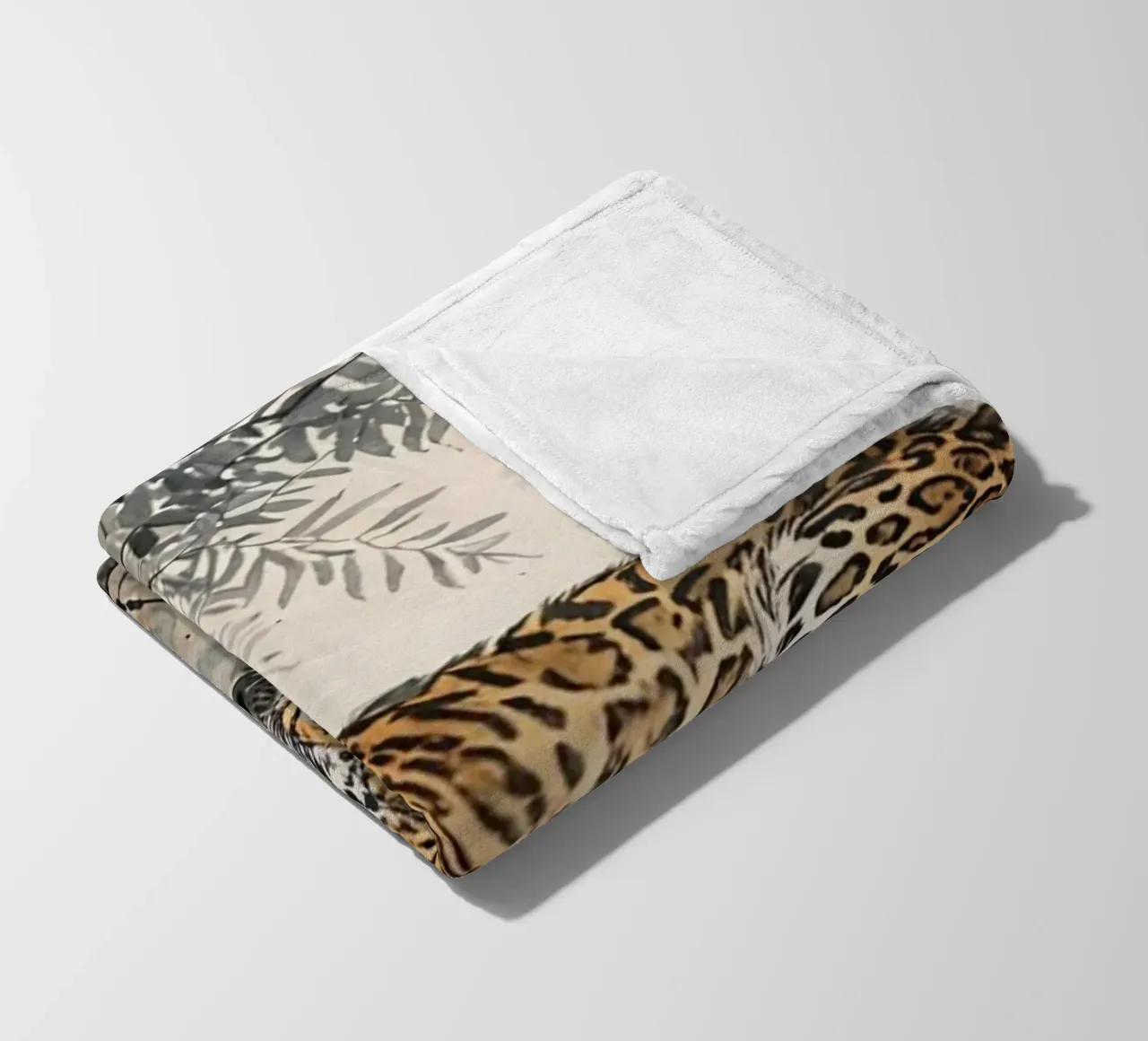 Leopard sleeping on branch log chinese ink watercolor coperta in pile da heaventrain