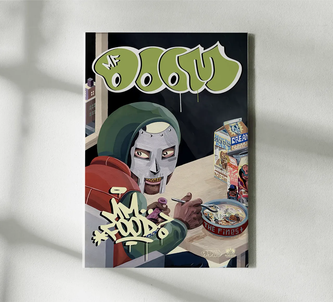 Mm..Food / MF DOOM Leinwand mit Schattenfugenrahmen von Attaboy Dsgn