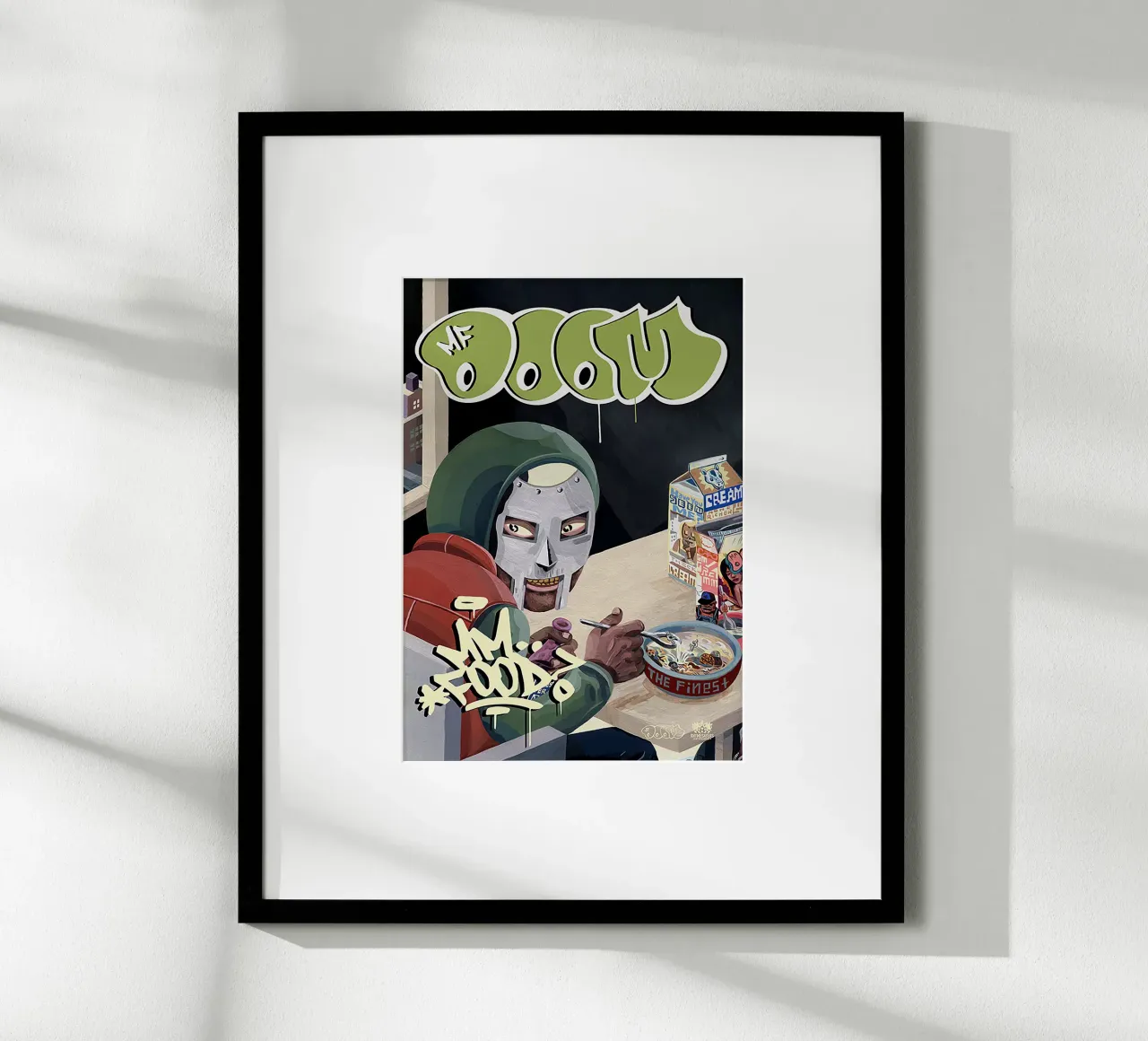 Mm..Food / MF DOOM poster con telaio in plastica da Attaboy Dsgn
