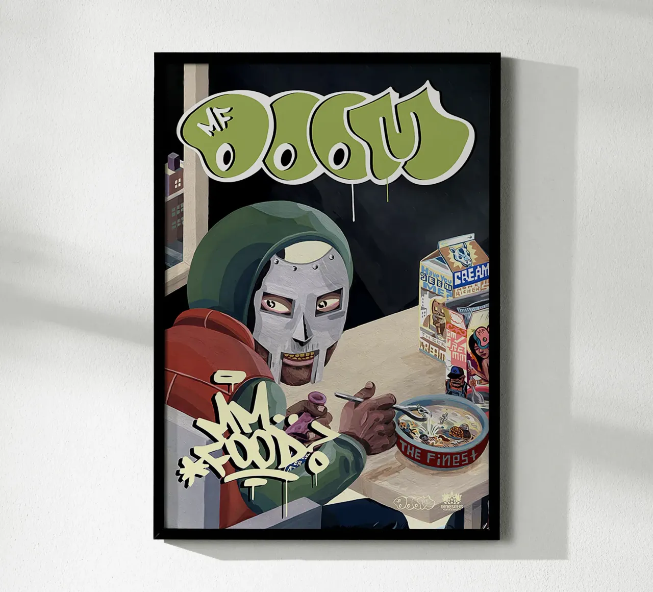 Mm..Food / MF DOOM poster con telaio in plastica da Attaboy Dsgn