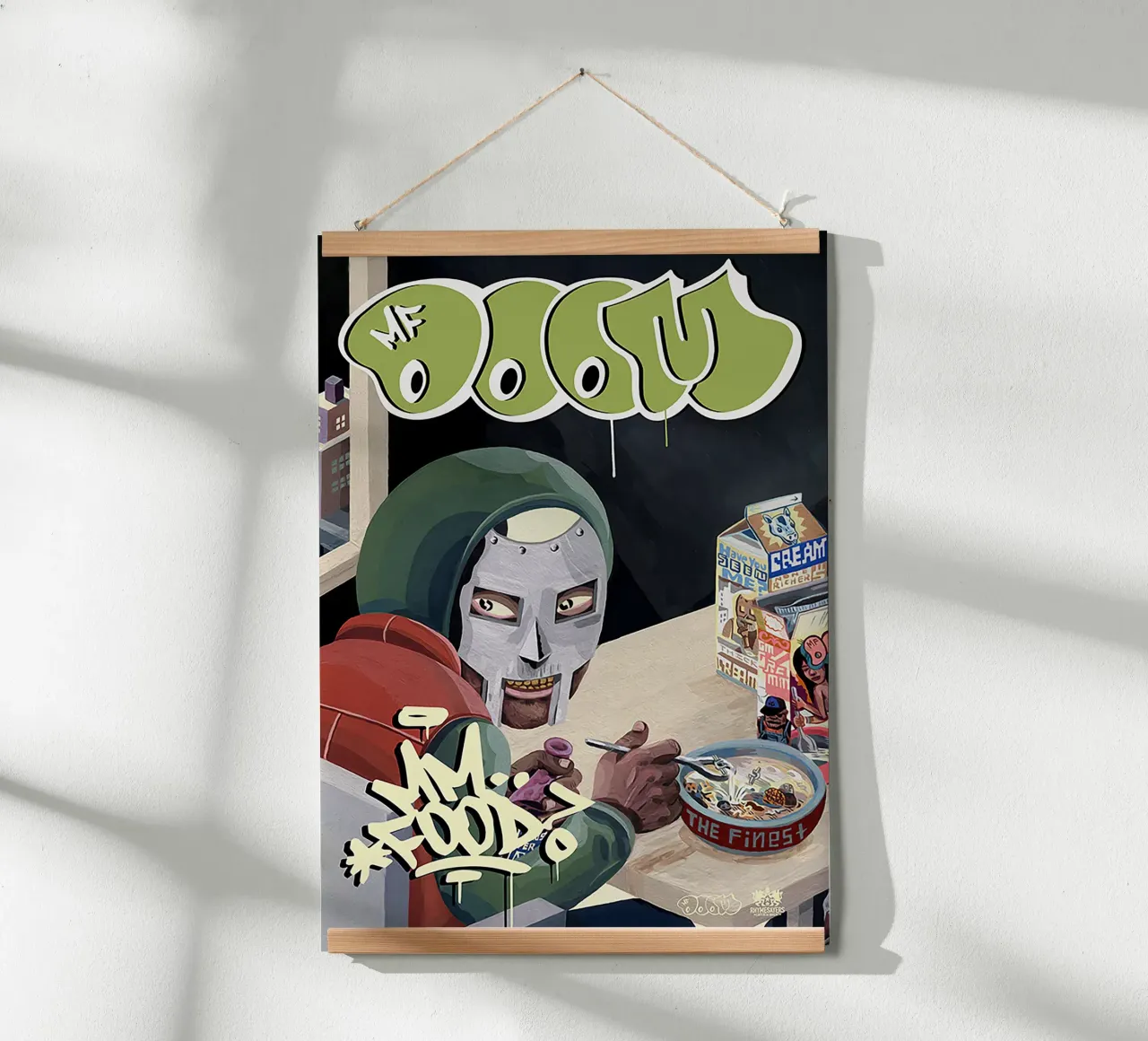 Mm..Food / MF DOOM poster con telaio in plastica da Attaboy Dsgn