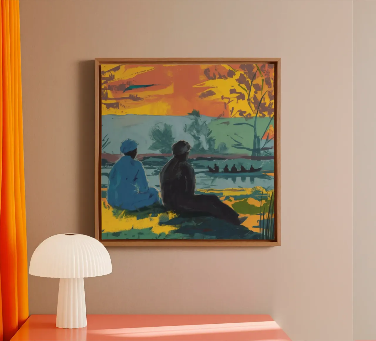 Vibrant Tree Harmony canvas with Floater frame by Solestice Strokes