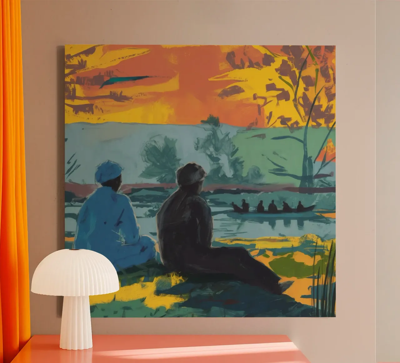 Vibrant Tree Harmony canvas with Floater frame by Solestice Strokes