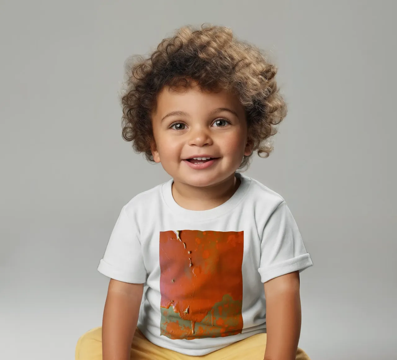 di vernice scrostata che rivela strati di colore su maglietta neonato da DesignDoodle