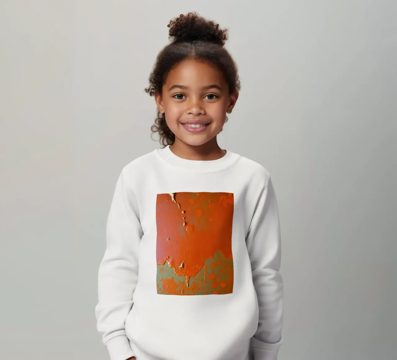 di vernice scrostata che rivela strati di colore su felpa bambino da DesignDoodle