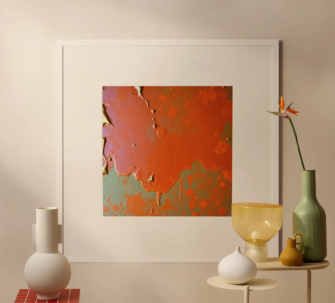 texture of peeling paint revealing layers of color on hahnemühle by DesignDoodle