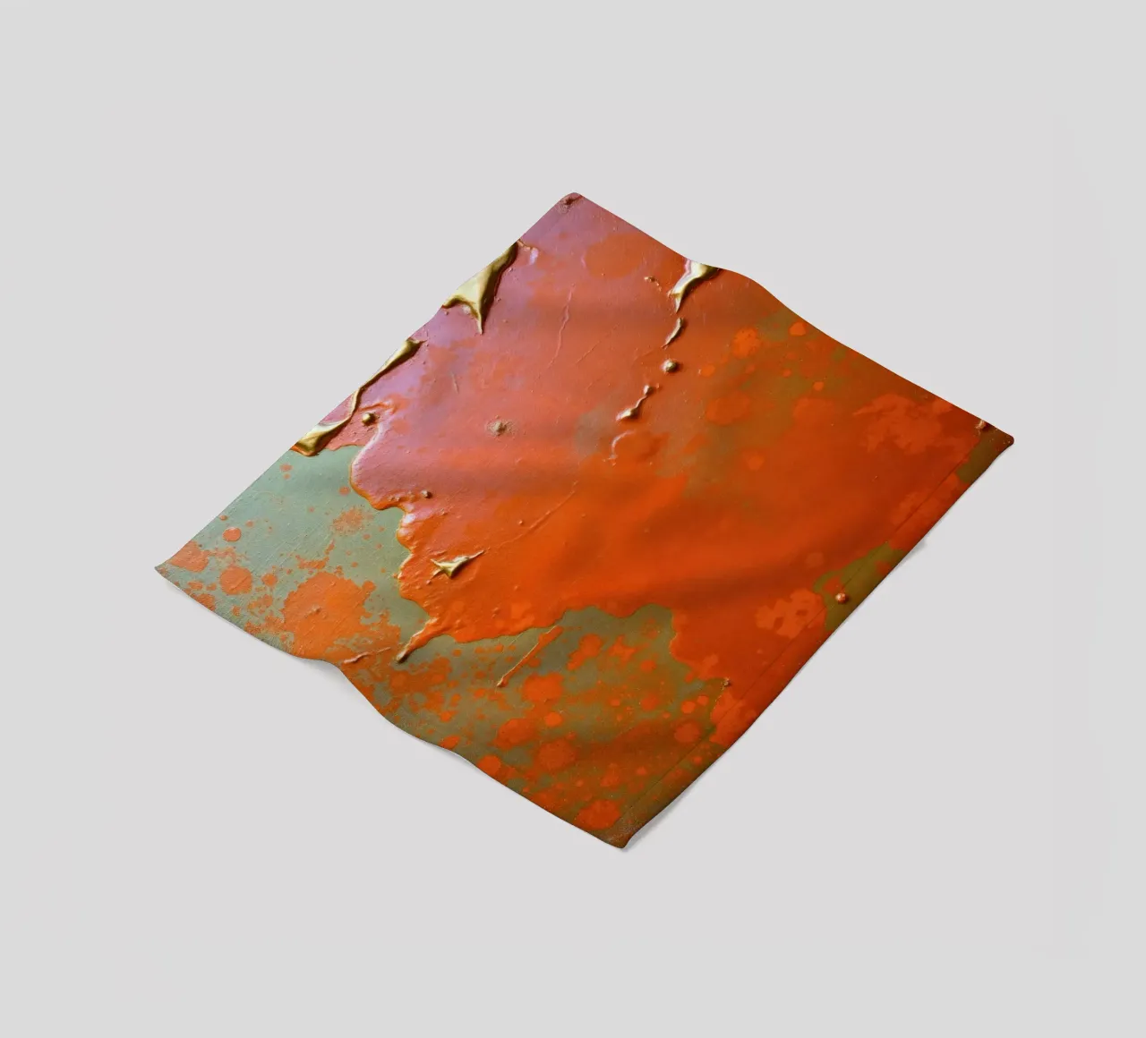 texture of peeling paint revealing layers of color on fleece blanket by DesignDoodle