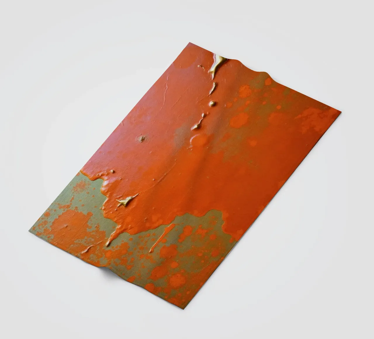 texture of peeling paint revealing layers of color on fleece blanket by DesignDoodle
