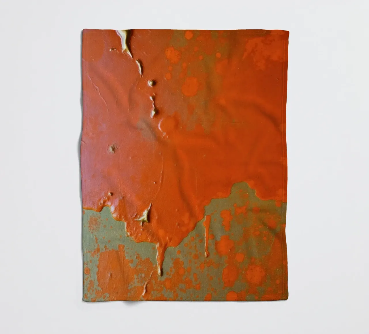 texture of peeling paint revealing layers of color on fleece blanket by DesignDoodle