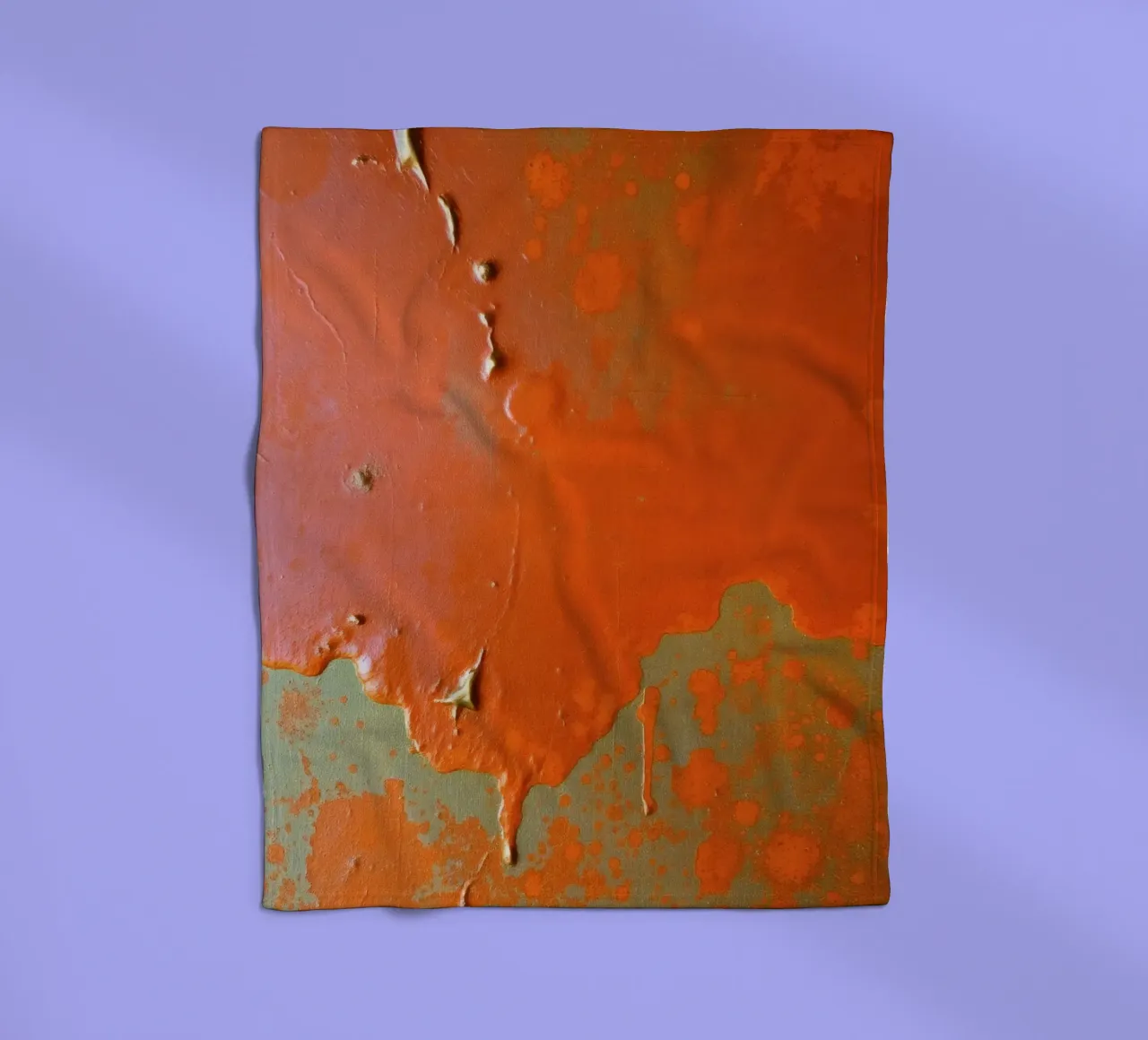 texture of peeling paint revealing layers of color on fleece blanket by DesignDoodle