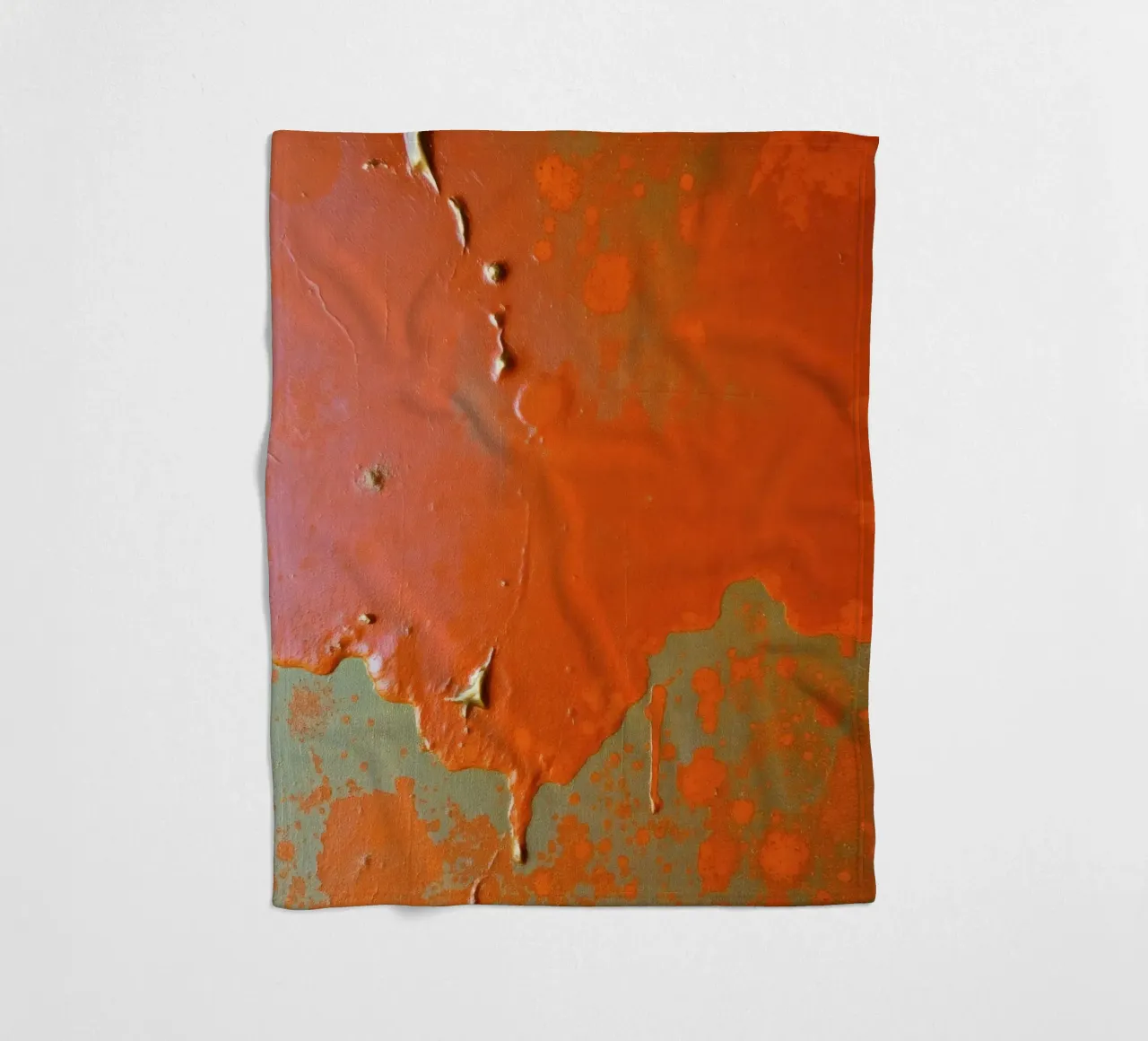 texture of peeling paint revealing layers of color on fleece blanket by DesignDoodle