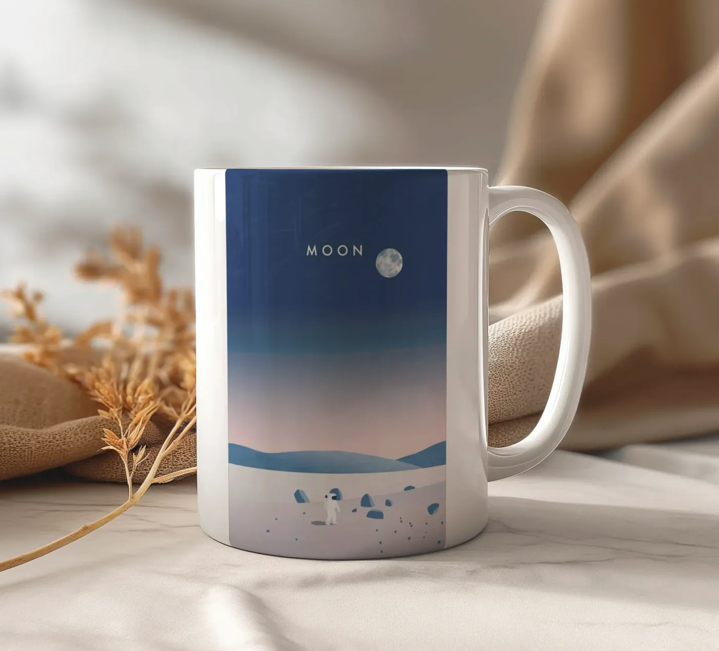 Moon ceramic mug by Katinka Reinke